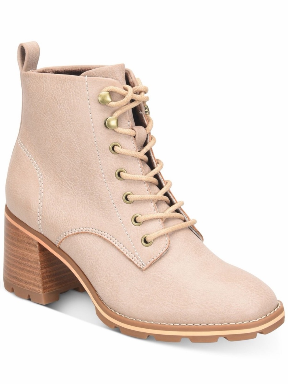 Women’s Kork’s Lace-Up Chunky Heel Ankle Boots in Taupe